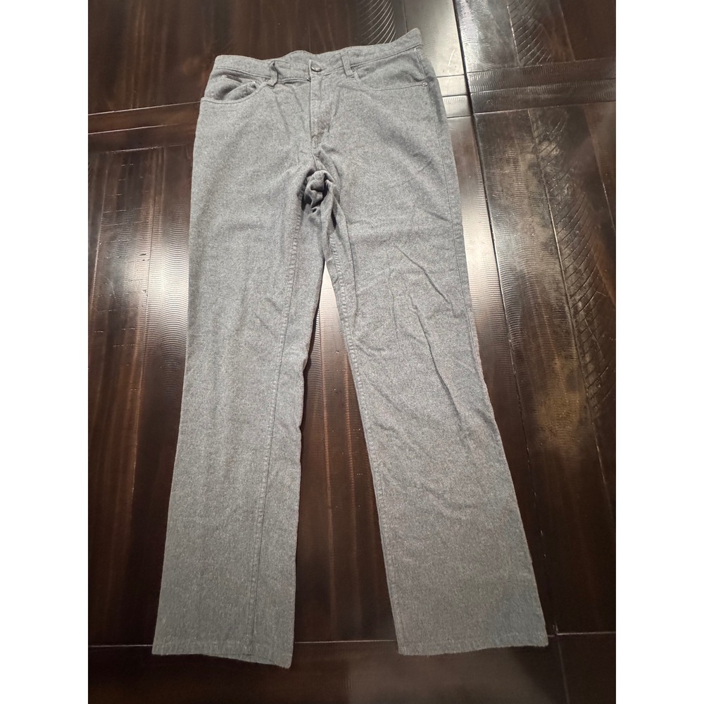 Hart Schaffner Marx Mens Grey Straight Leg 5 Pocket Pants 32x32 Cotton Stretch